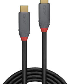 Alternative view of Lindy Anthra USB 2.0 Cable USB-C male - USB-C Μαύρο 1m (36901)