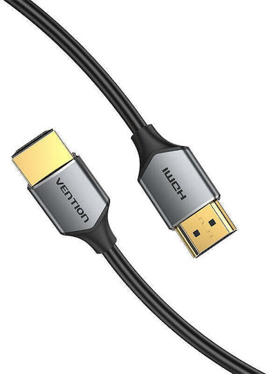 Vention Ultra Thin HDMI 2.0 Cable HDMI male - HDMI male 1m Γκρι ALEHF - Image 2