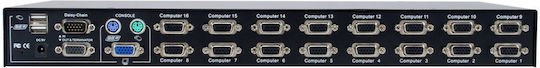 Level One 1 Monitor to 2 Computer KVM & Data Switch - Image 2