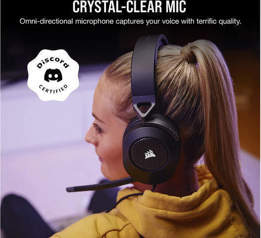 Corsair HS65 Surround Over Ear Gaming Headset με σύνδεση 3.5mm Carbon - Image 10