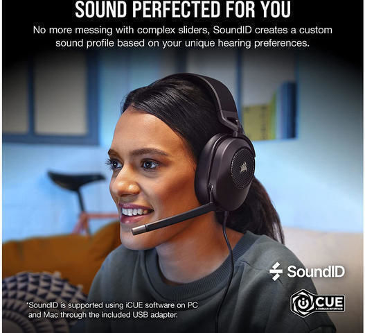 Corsair HS65 Surround Over Ear Gaming Headset με σύνδεση 3.5mm Carbon - Image 7