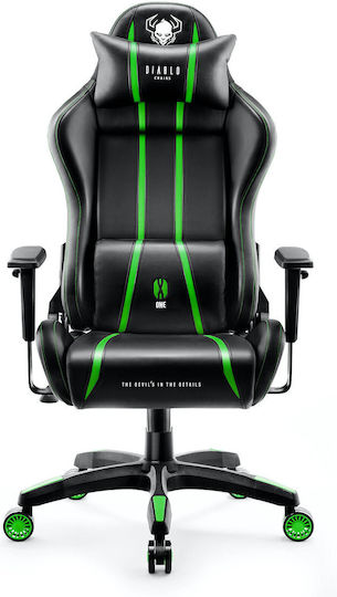 Diablo X-One 2.0 Normal Size Καρέκλα Gaming Δερματίνης με Ρυθμιζόμενα Μπράτσα Black / Green - Image 2