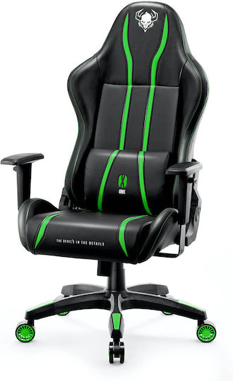 Diablo X-One 2.0 Normal Size Καρέκλα Gaming Δερματίνης με Ρυθμιζόμενα Μπράτσα Black / Green - Image 3