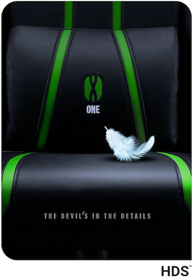 Diablo X-One 2.0 Normal Size Καρέκλα Gaming Δερματίνης με Ρυθμιζόμενα Μπράτσα Black / Green - Image 10