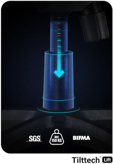 Diablo X-One 2.0 Normal Size Καρέκλα Gaming Δερματίνης με Ρυθμιζόμενα Μπράτσα Black / Green - Image 11