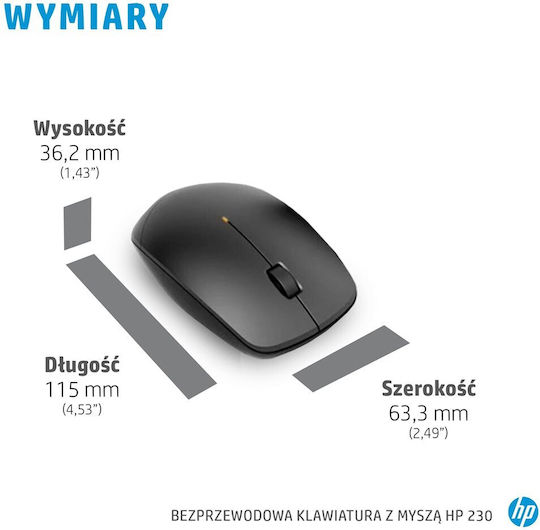 HP 230 Ασύρματο Σετ Πληκτρολόγιο & Ποντίκι Αγγλικό US - Image 8