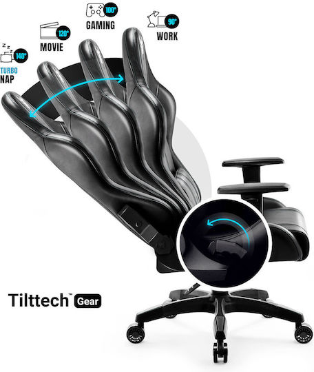 Diablo X-One 2.0 Normal Size Καρέκλα Gaming Δερματίνης με Ρυθμιζόμενα Μπράτσα Μαύρη - Image 6