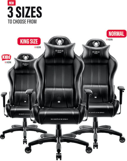 Diablo X-One 2.0 Normal Size Καρέκλα Gaming Δερματίνης με Ρυθμιζόμενα Μπράτσα Μαύρη - Image 8