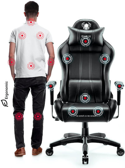 Diablo X-One 2.0 Normal Size Καρέκλα Gaming Δερματίνης με Ρυθμιζόμενα Μπράτσα Μαύρη - Image 7