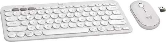 Logitech Pebble 2 Ασύρματο Σετ Πληκτρολόγιο & Ποντίκι Αγγλικό US Λευκό - Image 3