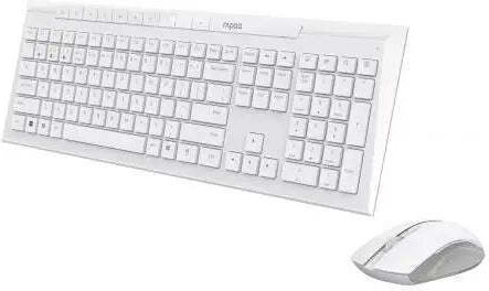 Rapoo 8210M Ασύρματο Bluetooth Σετ Πληκτρολόγιο & Ποντίκι International English Λευκό - Image 2