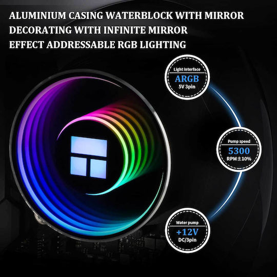Thermalright Frozen Notte 240 (v2) Υδρόψυξη Επεξεργαστή Διπλού Ανεμιστήρα 120mm για Socket AM4/AM5/1700/1200/115x με ARGB Φωτισμό - Image 6