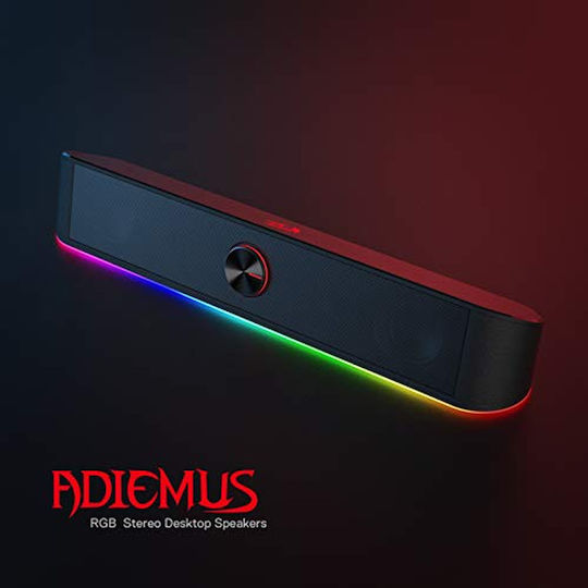 Redragon GS560 Adiemus Ηχεία Υπολογιστή 2.0 με RGB Φωτισμό και Ισχύ 6W σε Μαύρο Χρώμα - Image 6