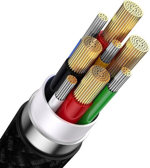 Baseus Flash Series II Braided USB to micro USB / Type-C / Lightning Cable Μαύρο 1.2m (CASS030101) - Image 11