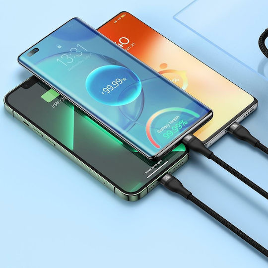 Baseus Flash Series II Braided USB to Lightning / Type-C / micro USB Cable Μαύρο 1.5m (CASS030201) - Image 9