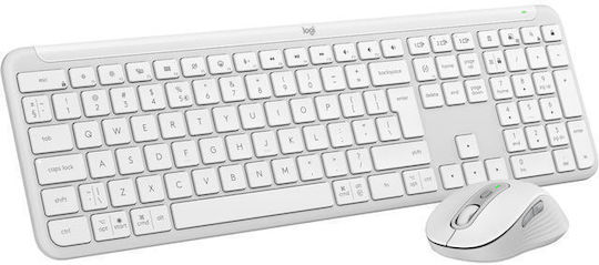 Logitech Signature Slim Combo MK950 Ασύρματο Bluetooth Σετ Πληκτρολόγιο & Ποντίκι Αγγλικό US Λευκό - Image 2
