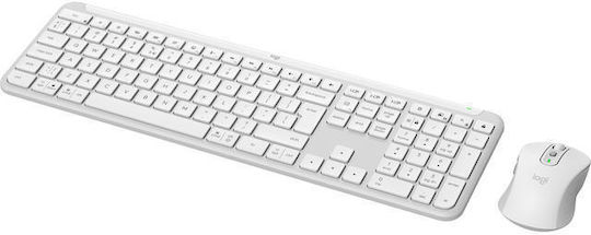 Logitech Signature Slim Combo MK950 Ασύρματο Bluetooth Σετ Πληκτρολόγιο & Ποντίκι Αγγλικό US Λευκό - Image 3
