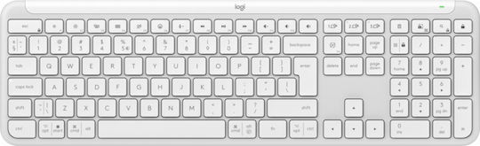 Logitech Signature Slim Ασύρματο Πληκτρολόγιο Αγγλικό US Offwhite