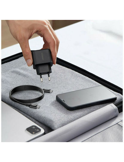 Ugreen Φορτιστής με Θύρα USB-C και Καλώδιο USB-C - USB-C 25W Power Delivery / Quick Charge 3.0 Μαύρος (Cd250) - Image 4