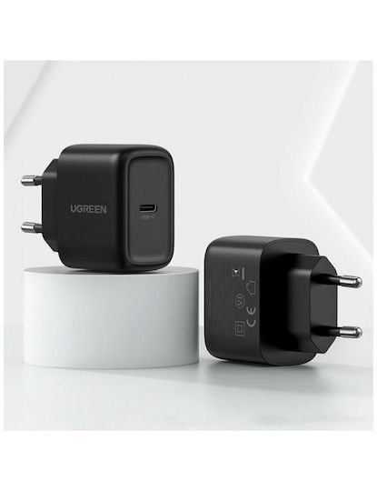 Ugreen Φορτιστής με Θύρα USB-C και Καλώδιο USB-C - USB-C 25W Power Delivery / Quick Charge 3.0 Μαύρος (Cd250) - Image 3