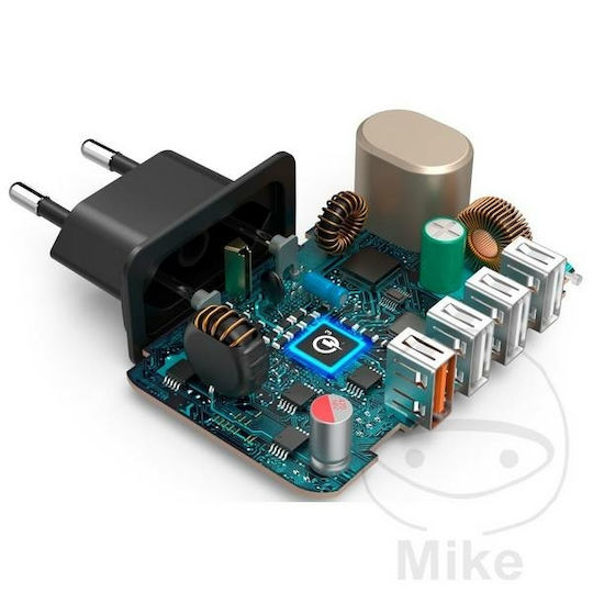 HAMA Φορτιστής Χωρίς Καλώδιο με 4 Θύρες USB-A 33W Quick Charge 3.0 / Power Delivery Μαύρος (00201629) - Image 6