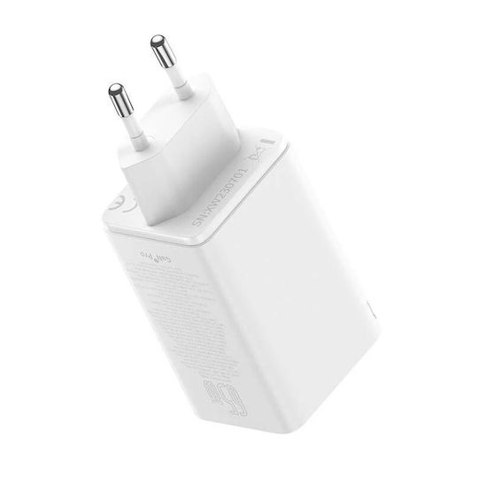 Baseus Φορτιστής Χωρίς Καλώδιο GaN με 2 Θύρες USB-A και 2 Θύρες USB-C 65W Power Delivery Λευκός (P10162701213-00) - Image 3