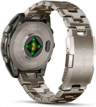 Garmin Fenix 8 Titanium 47mm Αδιάβροχο Smartwatch με Παλμογράφο (Sapphire, Titanium With Vented Titanium Bracelet) - Image 5