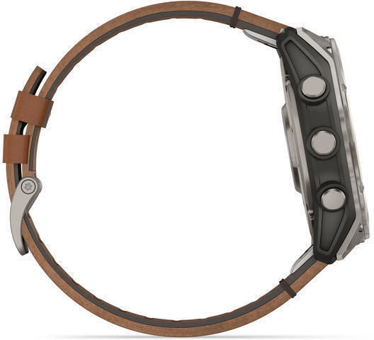 Garmin Fenix 8 Titanium 51mm Αδιάβροχο Smartwatch με Παλμογράφο (Sapphire, Titanium with Chestnut Leather Band) - Image 6