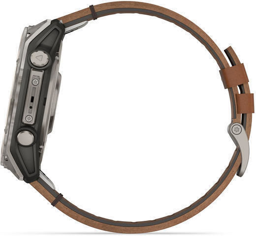 Garmin Fenix 8 Titanium 51mm Αδιάβροχο Smartwatch με Παλμογράφο (Sapphire, Titanium with Chestnut Leather Band) - Image 7