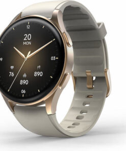 HAMA 8900 Aluminium 45mm Αδιάβροχο Smartwatch με Παλμογράφο (Gray-Gold)