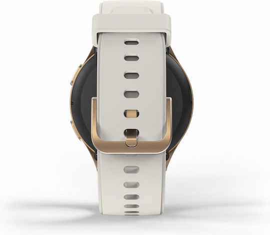 HAMA 8900 Aluminium 45mm Αδιάβροχο Smartwatch με Παλμογράφο (Gray-Gold) - Image 11