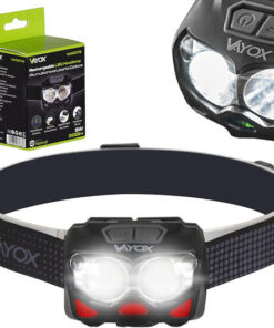 Vayox Επαναφορτιζόμενος Φακός Κεφαλής LED IP65 με Μέγιστη Φωτεινότητα 500lm