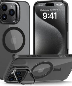 Tech-Protect Magstand MagSafe Back Cover Tempered Glass Μαύρο (iPhone 16 Pro)