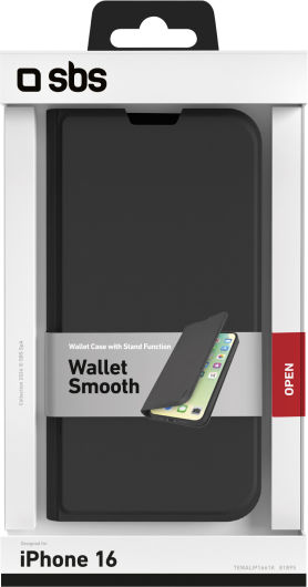 SBS Smooth Wallet Μαύρο (iPhone 16) - Image 2