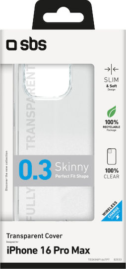 SBS Back Cover Σιλικόνης Διάφανο (iPhone 16 Pro Max) - Image 2