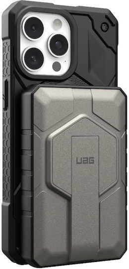 UAG Rugged MagSafe Power Bank 10000mAh 20W με Θύρα USB-A και Θύρα USB-C Titanium/Black - Image 7
