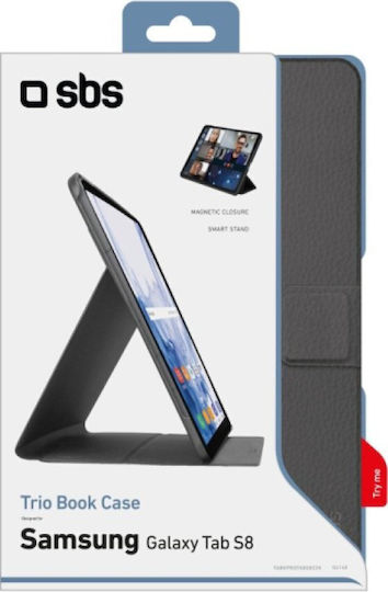SBS Pro Flip Cover Δερματίνης Μαύρο (Galaxy Tab S8 2021) - Image 2