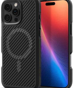 Alternative view of Spigen Core Armor MagFit Back Cover Σιλικόνης 1.2mm Matte Black (iPhone 16 Pro) ACS08158