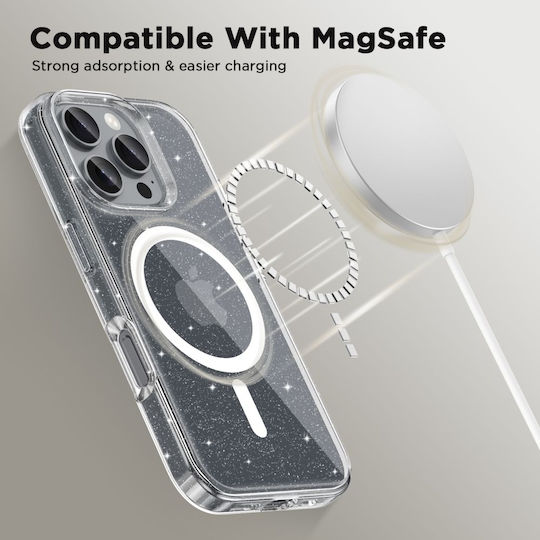 Tech-Protect FlexAir Hybrid MagSafe Back Cover Tempered Glass Glitter (iPhone 16 Pro) - Image 2