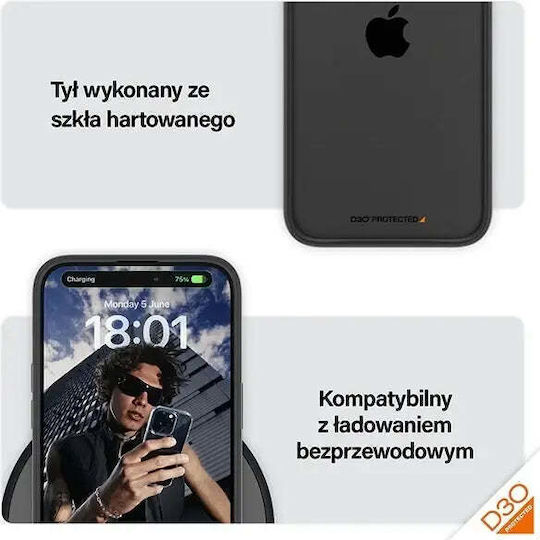PanzerGlass Clearcase Back Cover Πλαστικό / Tempered Glass Μαύρο (iPhone 15 Pro Max) 1179 - Image 4
