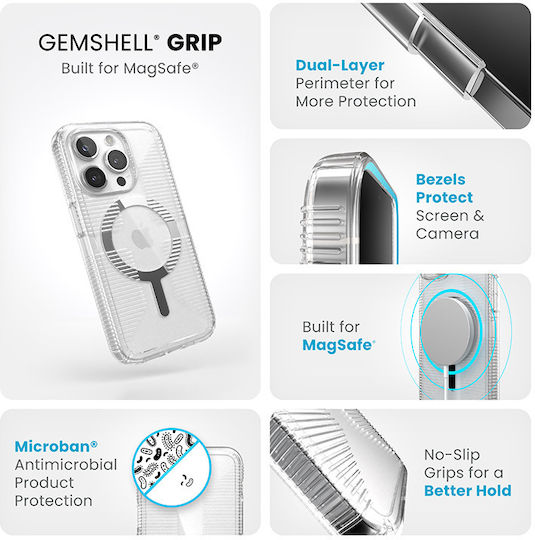 Speck Gemshell Grip Back Cover Πλαστικό Διάφανο (iPhone 15 Pro) 150503-3223 - Image 8
