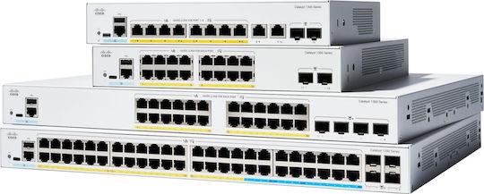 Cisco Catalyst C1300-8P-E-2G Managed L2 PoE+ Switch με 8 Θύρες Gigabit (1Gbps) Ethernet και 2 SFP Θύρες - Image 2