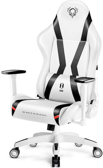 Diablo X-Horn 2.0 Normal Καρέκλα Gaming Δερματίνης με Ρυθμιζόμενα Μπράτσα Λευκό / Μαύρο - Image 9