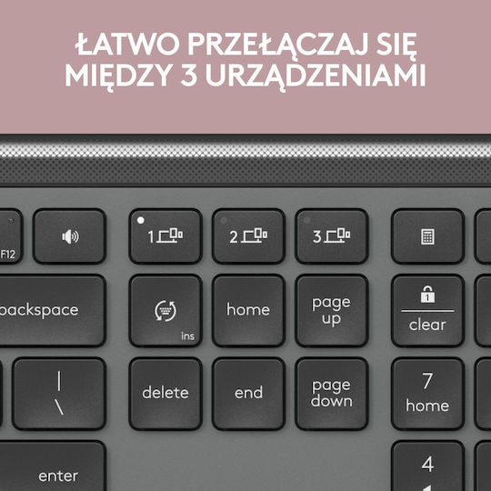 Logitech Signature Slim Ασύρματο Πληκτρολόγιο Αγγλικό US Γκρι - Image 4