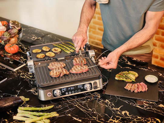 Braun Multigrill 9 Pro Επιτραπέζια Ηλεκτρική Ψησταριά Λείας και Αυλακωτής Πλάκας 2200W με Καπάκι και Ρυθμιζόμενο Θερμοστάτη 44.5x35.5εκ. CG9160 - Image 11