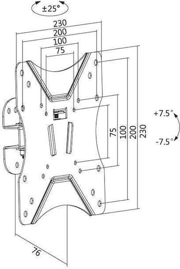 LogiLink BP0006 Βάση Τηλεόρασης Τοίχου έως 42" και 25kg - Image 4