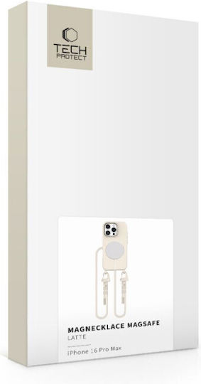 Tech-Protect Magnecklace Back Cover Σιλικόνης Μπεζ (iPhone 16 Pro Max) - Image 2
