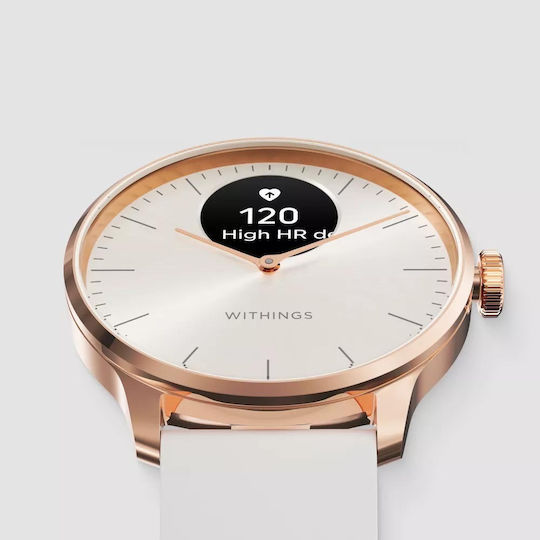 Withings ScanWatch Light Stainless Steel 37mm Αδιάβροχο με Παλμογράφο (Sand) - Image 6