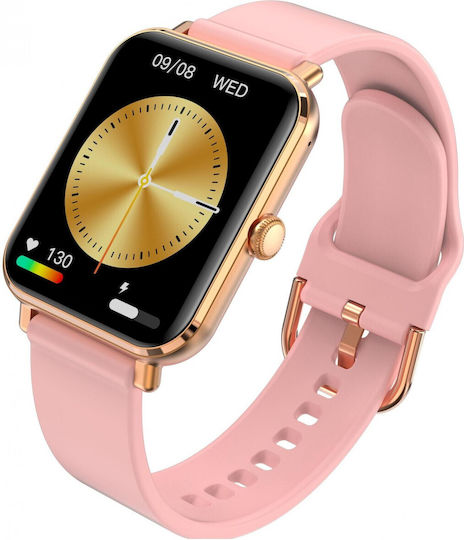 Garett GRC Classic Smartwatch με Παλμογράφο (Ροζ Χρυσό) - Image 2