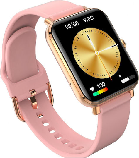 Garett GRC Classic Smartwatch με Παλμογράφο (Ροζ Χρυσό) - Image 4